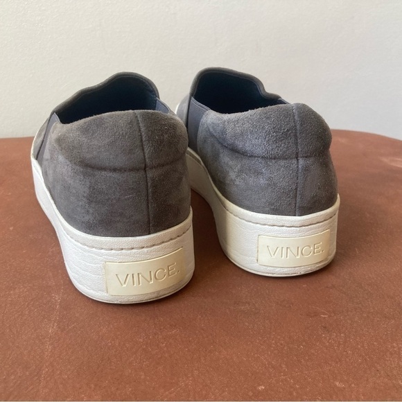 Vince | Warren Platform Summer Minimalist Suede Leather Slip On Sneakers - Picture 6 of 8